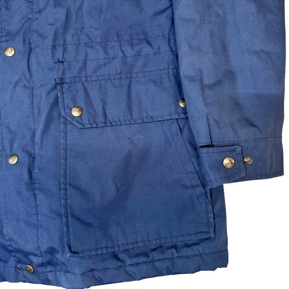 Vintage Sears Fieldmaster Dark Blue Barn Chore Coat Size Large